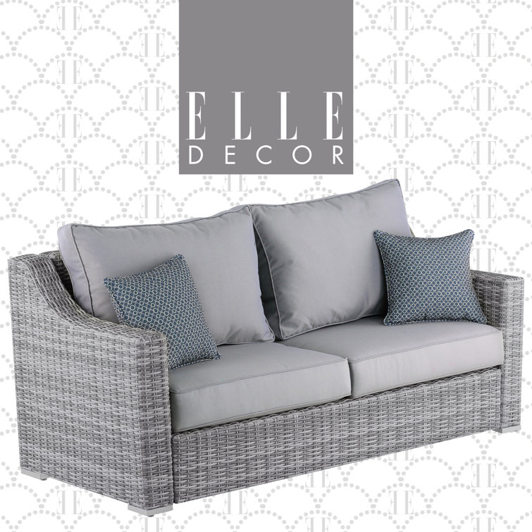 2 seater rattan garden sofa grey deals